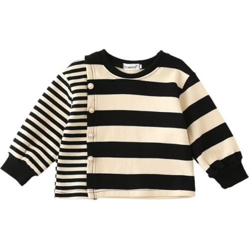 Striped Family Clothing Outfits Matching Mother and Daughter Clothes Strapless Family Sweatshirt Spring Women Girls Top Hoodies