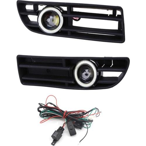 Fog Light LED Front Bumper Grille DRL Lamp Part Replacement For VW Jetta Bora Mk4 99-04