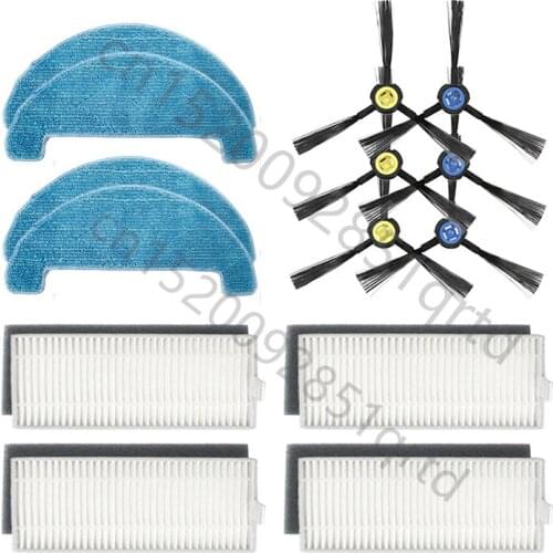 Vacuum Cleaner Hepa Filter Side Brush Mop Cloth for ILIFE A80 plus Robot Vacuum Cleaner Parts Brush Filter Mop Replacement Kit