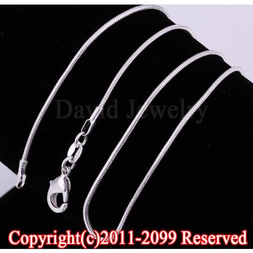 SL18 Fast 30X 18" 1.2MM Snake 925 Sterling Silver Jewelry Findings Necklace Chains For Pendants Women Accessories