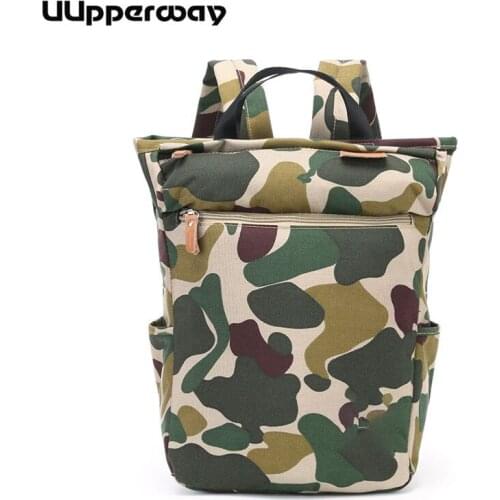 2019 Korean Style Girls School Backpack Green Camouflage Pattern Women Large Travel Backpack Fashion Men Laptop Bagpack Mochila