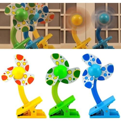 1pc Portable USB Clip Fan Baby Stroller Clip Cooling Fan with USB Cable For Household Desktop Colling Supplies