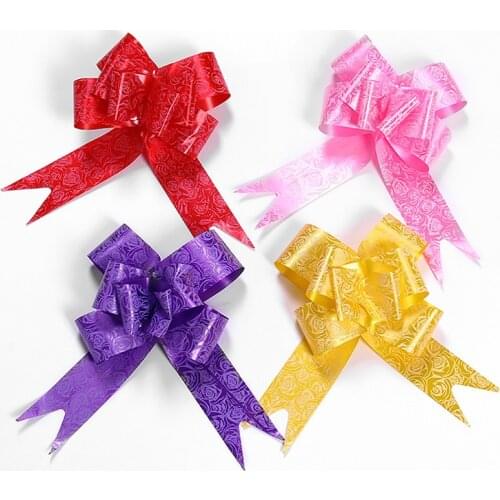 10pcs Pull Bow Ribbon Gift Colorful Ribbons Flower Wrappers For Wedding Events Birthday Wedding Car Christmas Gifts Decor