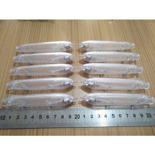 10pcs Unpainted Pencilbait Fishing Lure Body 4 Inch 9/16 OZ Blank lure JSE248 free eyes