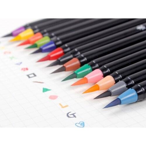 20Color/pack Watercolor Brush Pen Soft Head Brush Pen Cartoon Hand-painted Paint Brushes for Drawing Set Calligraphy Soft Pen