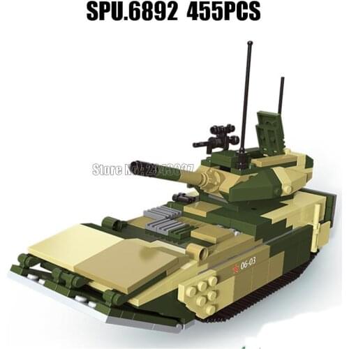 23071 455pcs World War Ii Ww2 Tank Soldier Military Swat Army 1 Building Blocks Toy