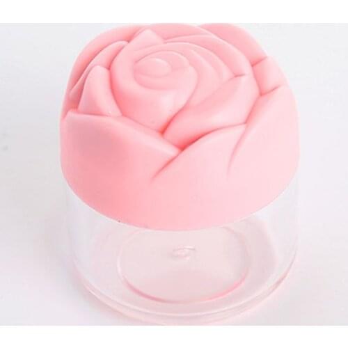 5Pcs 20g Cream Jar with Rose Pattern Lid Empty Bottles Cosmetics Container Box U2JD