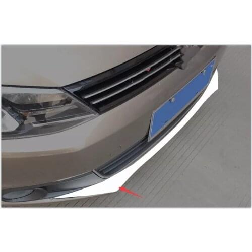 For vw Jetta MK6 2012-2014Stainless Steel Accessories Racing grille Bumper scuff trim for Volkswagen Front bumper Bright bar