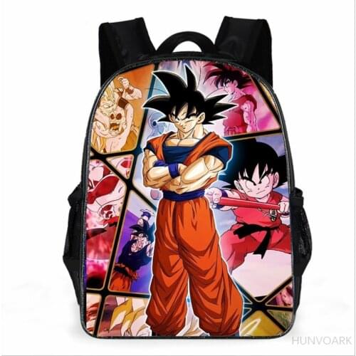11/13/16 Inch GOKU Print Backpack in School Stylish Boys Girls Bagpack for Children Kids Rucksack Mochila