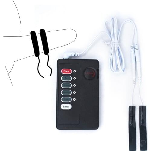 Male Electrode Pads Estim TENS Cock Rings Electric Shock Medical Sex Toys For Penis Enlargement Extender Penis Sleeve