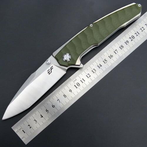 Pocket knife D2 Blade G10 Handle Folding knife Survival Camping Hunting Knife tactical outdoor EDC tool Knife
