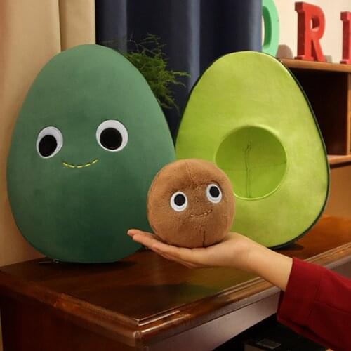 Kawaii Fruit Avocado Plush Toy Stuffed Doll Baby Kids Children Girls Boys Creativey Birthday Gift Sofa Cushion Home Room Decor