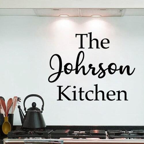 Creative Custom Name Kitchen Wall Sticker For Kitchen Decoration Greaseproofness Waterproof Removable Wall Stickers Murals Decal