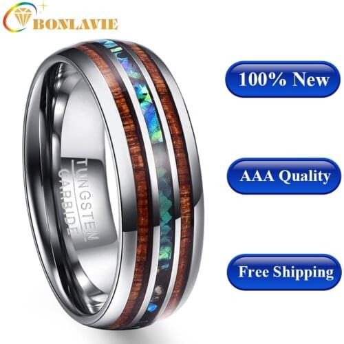 Mens Ring Wood Grain Polishing Men Rings 100% Tungsten Carbide Wedding Bands Multi-size Anillos Para Hombres Wholesale AAA