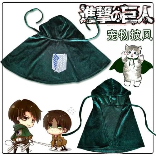 Attack on Titan cosplay cloak cute cat pet cloak clothes dog cloak