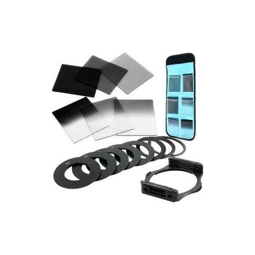 New 6pcs ND2 ND4 ND8 Gradual ND2 4 8 Filter Set + 9pcs Ring Adapter for Cokin P