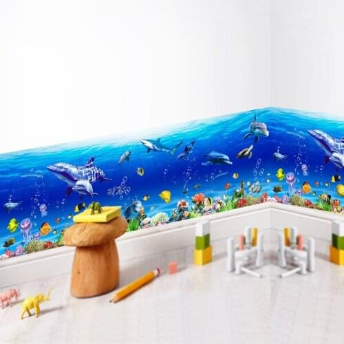 Underwater Fish Bubble Wall Stickers for Bathroom Washroom Shower Decor Home Decal Mural Decorative Stickers