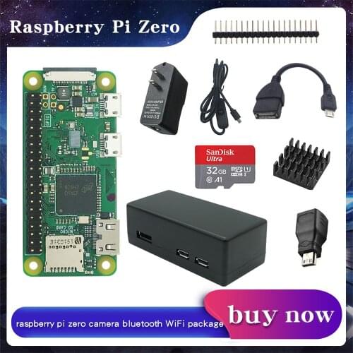 Raspberry Pi ZERO/ ZERO W/ZERO WH kit Kit + case + Heat Sink+ GPIO Header+Optional 32GB SD Card / Power Adapter for RPI zero