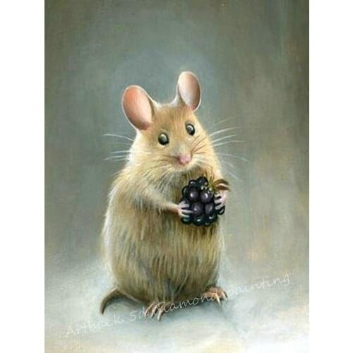 Sale 5d diy diamond painting mouse picture for home decoration 3d full square drill rhinestone mosaic cross stitch