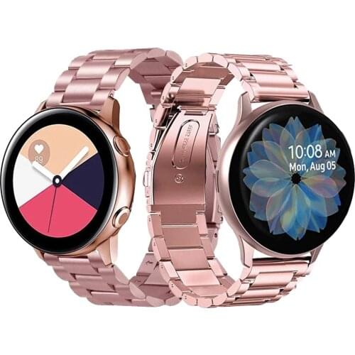 Watch strap For Samsung Galaxy Watch active band /active2 44mm 40mm 22mm 20mm Watch Band Stainless Steel for Amazfit GTR 47/42mm