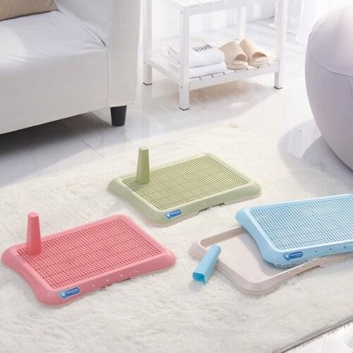 Dog Training Toilet Indoor Puppy Litter Trays Urinary Pee Pad Portable Plastic Cat Bedpan Easy to Clean Pet Potty With Pilla Mat