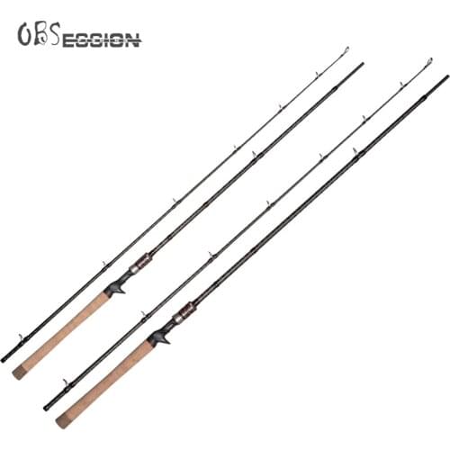 Heavy Baitcasting Casting Carbon fishing rod 6'8 2.05m H 2 Sections jigging rod Freshwater Catfish Snakehead Fishing Tackle