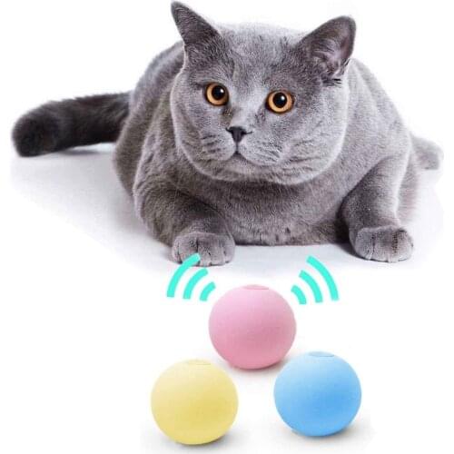 Smart Cat Toys Interactive Ball Catnip Cat Training Toy Pet Playing Ball Pet Squeaky Supplies Products Toy for Cats Kitten