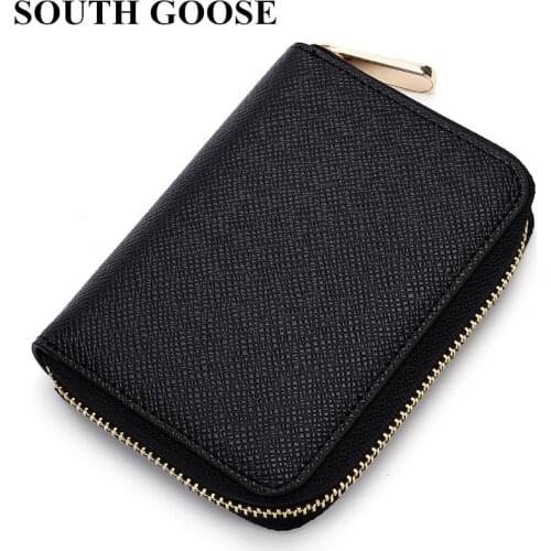 SOUTH GOOSE High Quality PU Leather Card Wallet Men Business Credit Card Holder Car Home Key Case Women Coin Purses Small Wallet