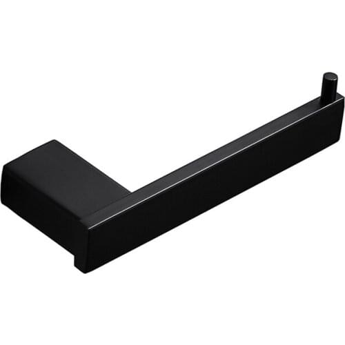 1PC Toilet Paper Holder Tissue Roll Holder Hanger Matte Black Bathroom Accessories Wall Mount держатель для туалет