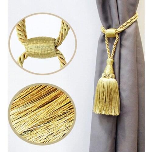 1Pc Tassel Curtain Tieback Home Decoration Gold Curtain Holder Holdbacks Tassels Hanging Balls for Livingroom Accessories