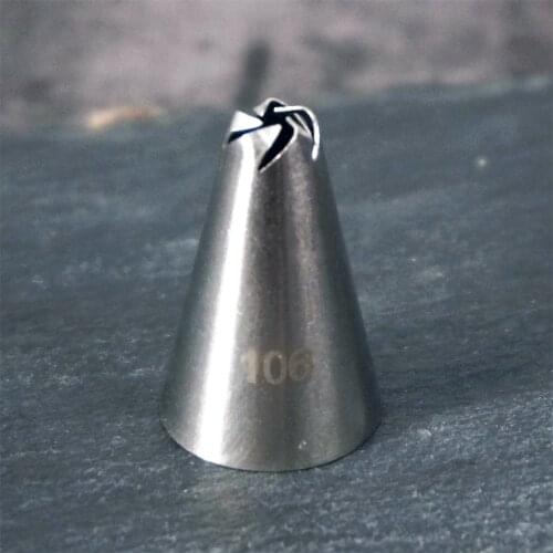 #106 Icing Tips Piping Nozzle Cake Cream Decoration Tip Staniless Steel Tools Bakeware Small Size Nozzles