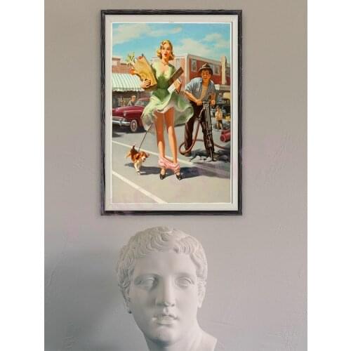198 Vintage Beautiful Pin-up Girl Classic Picture Custom Silk Poster Home Deco Wall Art Christmas Gift