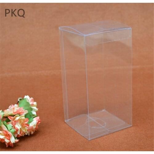 20pcs Rectangle Plastic Boxes Clear PVC Display Box Wedding Christmas Gift Box Transparent Packaging Box 7 sizes