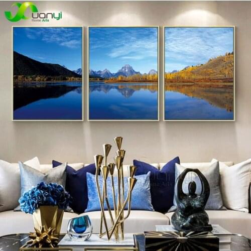 3 Panel Seascape Landscape Canvas Painting Wall Art Nordic Style Poster Print On Canvas Wall Picture For Living Room Unframed