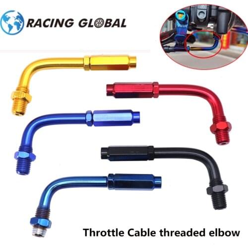 ALCON-Motor CNC 90 Degree Adjuster Throttle Cable Brake Clutch Wire Cable Adjuster Dirt Pit Bike Motorcycle Spare Parts