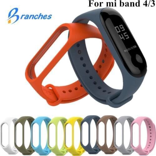 Mi Band4 Bracelet for Xiaomi Mi Band 3 4 Sport Strap watch Silicone wrist strap For xiaomi mi band 3 4 bracelet Miband 4 3 Strap