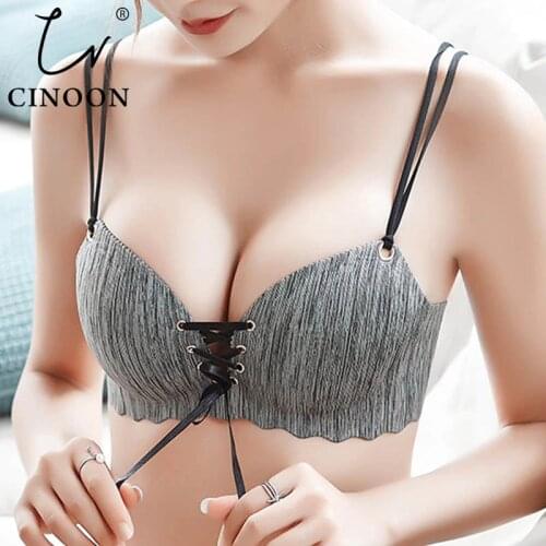 CINOON Super Push Up bras Sexy seamless womens underwear Wire Free Female bralette beauty back lingerie Ladies Brassiere