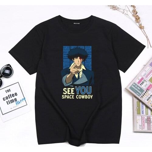 Cowboy Bebop Childhood Memory Anime T-shirt See You Space Cowboy Printed Cool Space Spike Tops Tees Casual Fashion Unisex Tshirt
