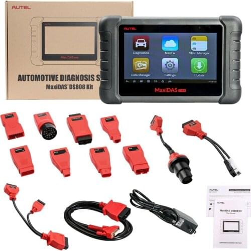 2018 AUTEL MaxiDAS DS808 KIT DS808K Tablet Diagnostic Tool Full Set Support Injector Key Coding Better Than Autel Maxidas DS708