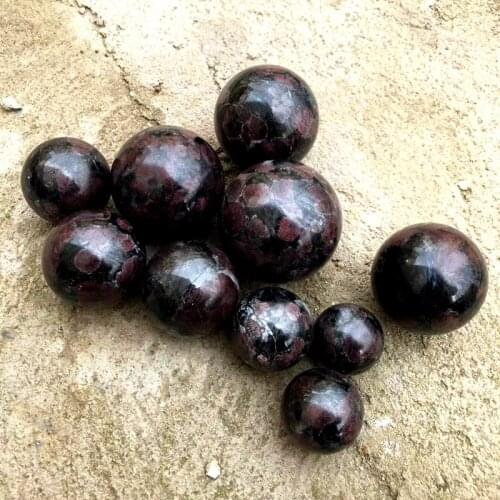 Fireworks Garnet Ball Natural Stones Minerals Crystals Gemstones Healing Reiki Quartz Gems Sphere Home Decoration