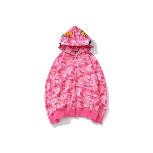 Shark Hoodies Winter Fashion Camouflage Couples 3D Printing Hoody Casual Cardigan Hooded Bape Shark Coat Streetwear Men Jacket