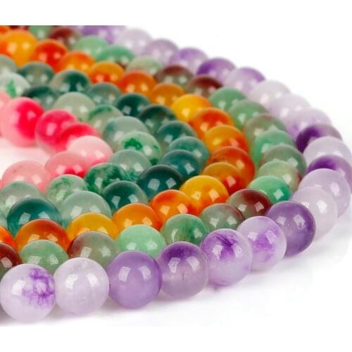 38pcs Diameter 10mm Multi Colors Stone Round Beads For Jewelry Making Findings Necklace Bracelet Earrings Findings