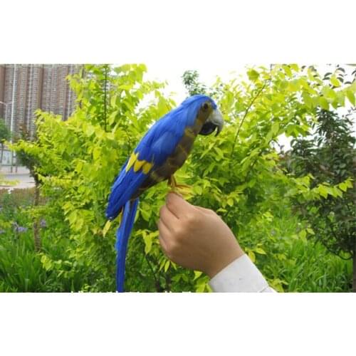 Cute simulation blue parrot model polyethylene & furs parrot bird gift about 25cm 1151