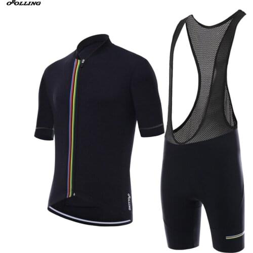 New CLASSICAL Champion Team Pro Cycling Set Bib Customized Road Mountain Race OROLLING Pocket