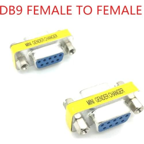 Wholesale Serial RS232 9-PIn DB9 Female To Female Gender Changer Adapter RS 232
