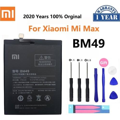 Xiao Mi Original Phone Battery BM49 For Xiaomi Max MiMax High Quality 4760mAh Phone Replacement Batteries