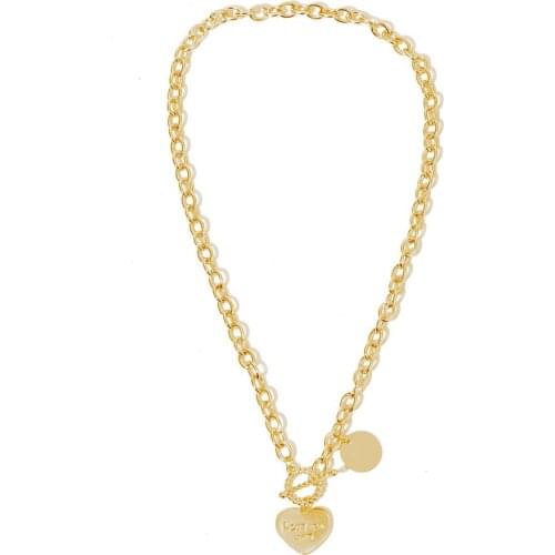 New Heart Shape Pendant Necklace For Women Thick Chain Hip Hop Necklace Fashion Charm Jewelry Accessories