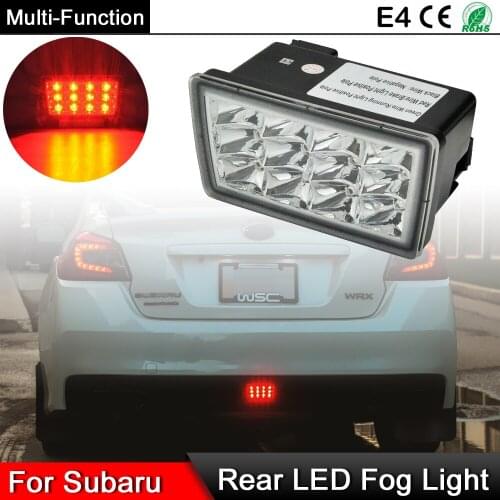 Clear lens F1 Style Red LED Rear 3rd Brake Light Brake/Tail Lamp For Subaru WRX SIT XV Impreza 2011-2018