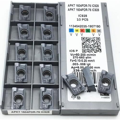 Carbide Insert APKT1604PDR 76 IC928 Milling Insert Lathe Milling Machine CNC Tool APKT 1604PDR 76 IC928