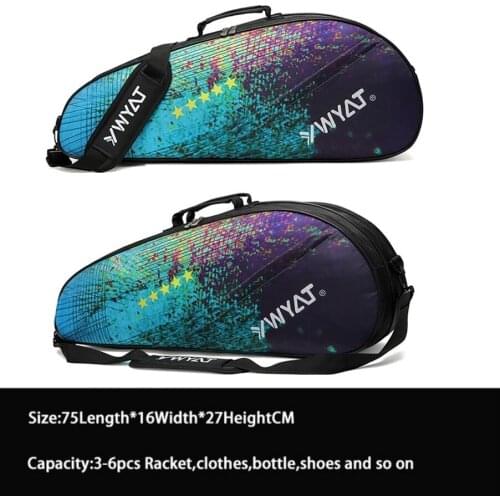 Squash Badminton Tennis Racket Bag Padel Tenis Raquete Large Capacity Backpack Compartment Thickened Waterproof Shoulder Bag